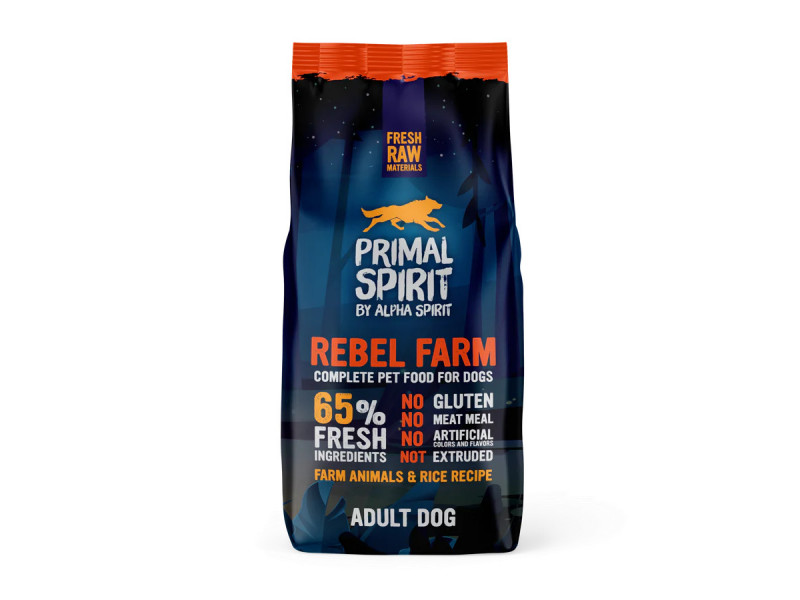 Primal 65% Rebel Farm  Dog Food  12 kg